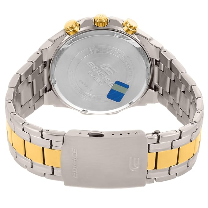 Casio Edifice EFR-539 | Silver-Gold Black Dial Bold Edition